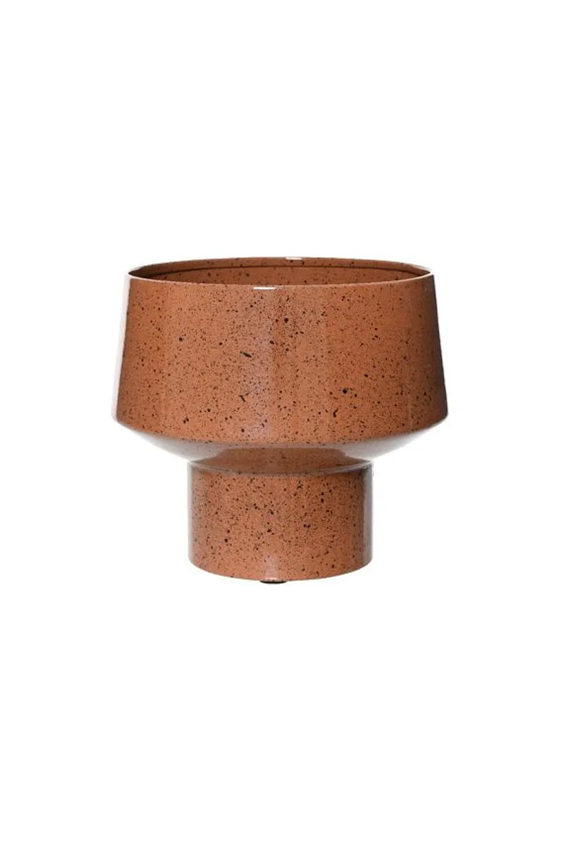 Κασπω Μεταλλικο Καφε Με Μαυρες Πιτσιλιες 18Cm 18x18x16cm Μονόχρωμο Kaeming