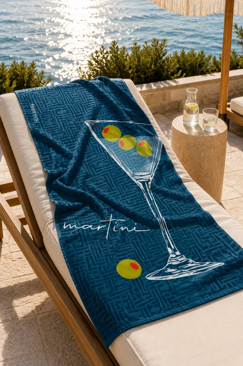Πετσετα Θαλασσης Printed Martini Feel & Touch 160x80x0cm Μονόχρωμο FEEL & TOUCH