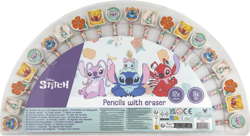 CCG Stitch Σετ Μολύβια Με Γόμα 20Τμχ (WO170006)