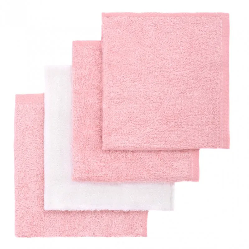 T-TOMI BIO Bamboo Baby Washcloths πανί προσώπου πλυσίματος Ροζ 25 x 25 cm 4 τμχ