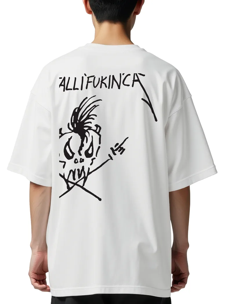 Oversized T-Shirt Metallica Fuckin Rock Avenue White
