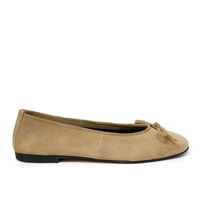 Bigshoes GA1134-13 Δερμάτινη Μπαλαρίνα Μπεζ