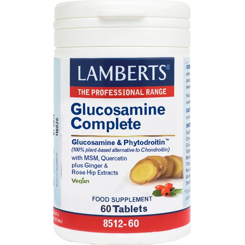 Lamberts Glucosamine Complete Συμπλήρωμα Διατροφής Γλυκοζαμίνης & Χονδροϊτίνης Φυτικής Προέλευσης για τη Φροντίδα των Αρθρώσεων & του Χόνδρου 60tabs