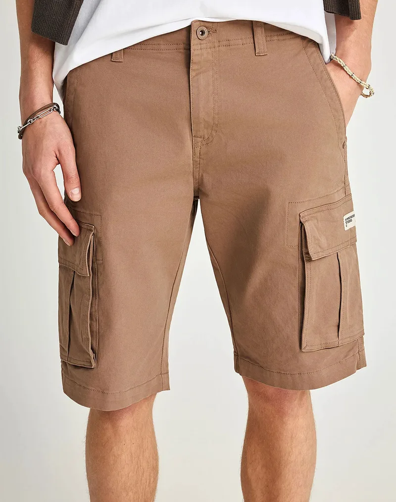 FUNKY BUDDHA Shorts FBM013-002-03-CIGAR Brown
