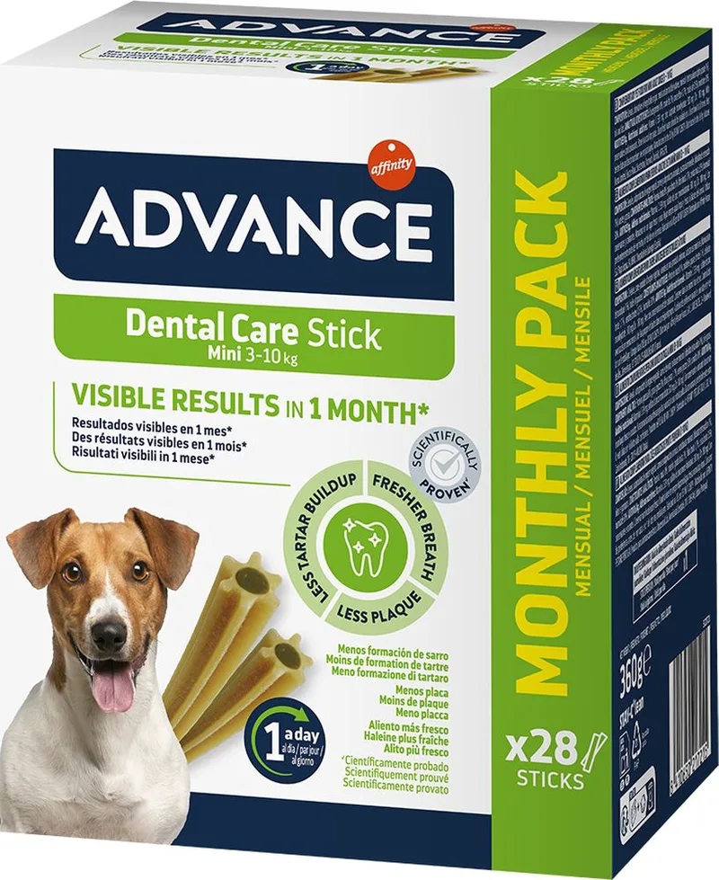 ΣΝΑΚ ΣΚΥΛΟΥ ADVANCE DOG DENTAL CARE STICK MINI (4X90GR)