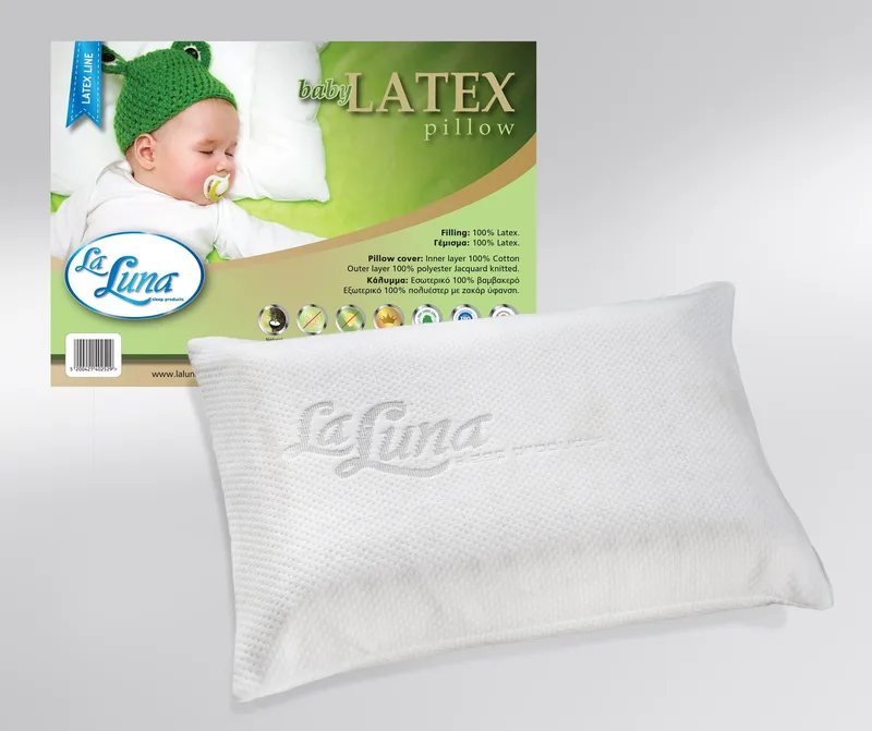 Εξαιρετικά Μαλακό Μαξιλάρι Βρεφικό La Luna The Baby Latex Pillow 30x40x6,5