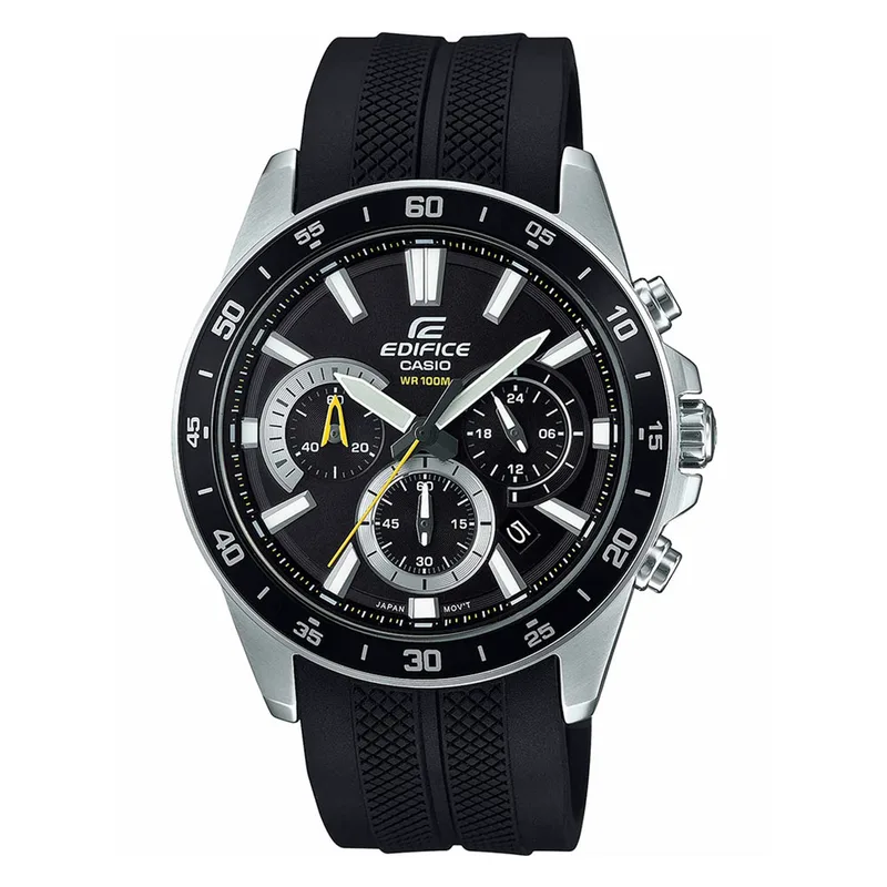 CASIO Edifice Black Rubber Chronograph EFV-570P-1AVUEF