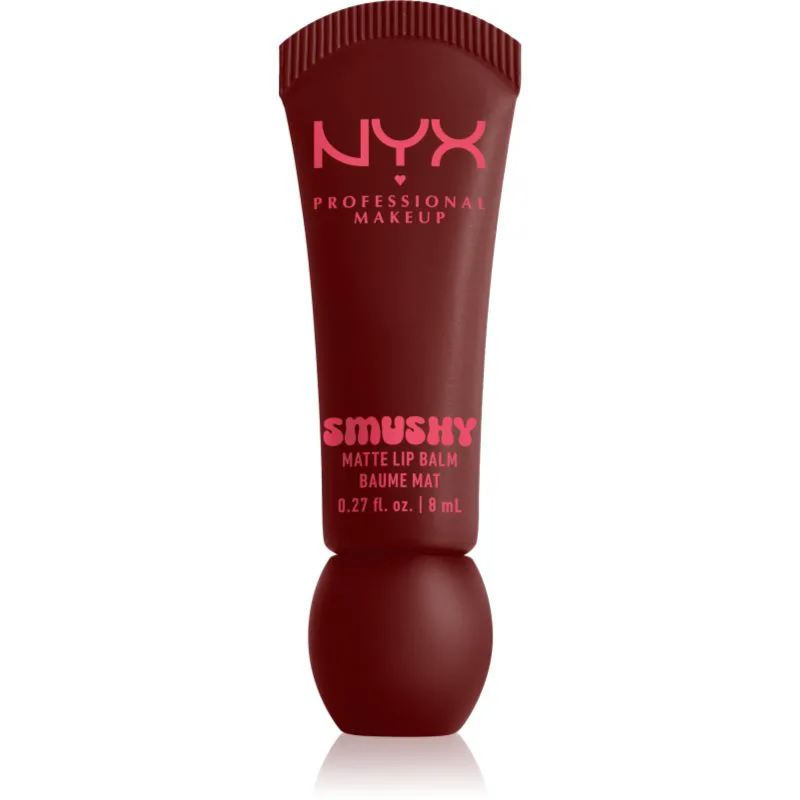 NYX Professional Makeup Smushy Matte Lip Balm Βάλσαμο για χείλη με ματ αποτελέσματα απόχρωση Smudge Fudge 8 ml