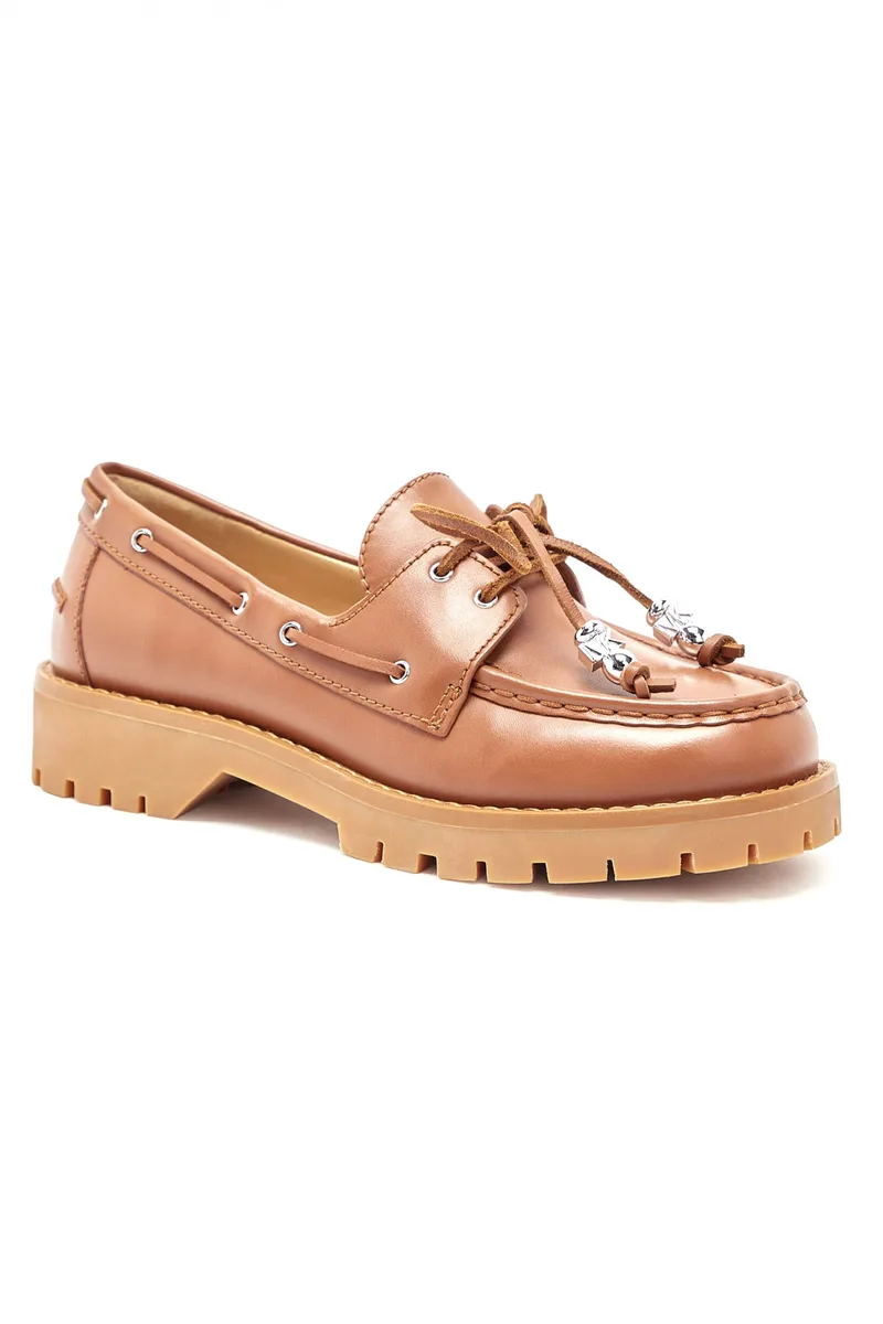 MICHAEL KORS ΠΑΠΟΥΤΣΙΑ ΜΟΚΑΣΙΝΙΑ KENNY LOAFER METAΛΛΙΚΟ LOGO ΤΑΜΠΑ