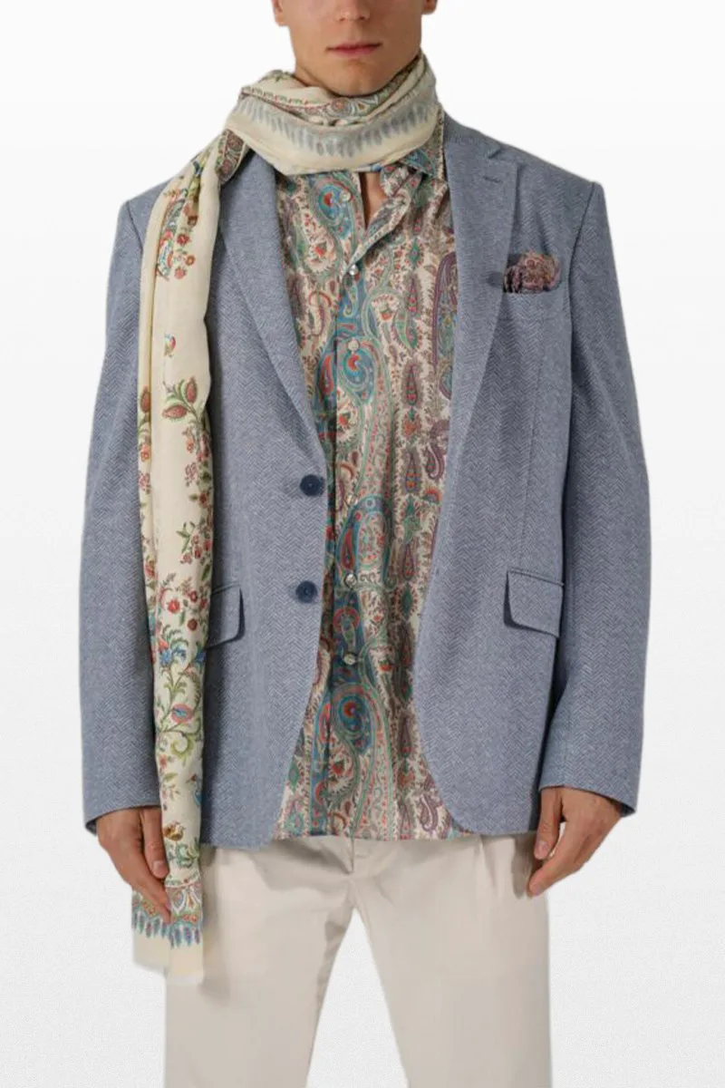ETRO Ανδρικό Μπλε Single Breasted Blazer