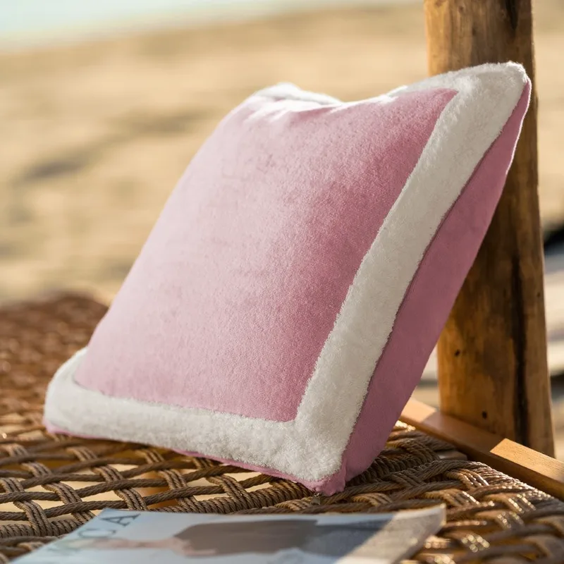 Μαξιλαροθήκη Ξαπλώστρας Gofis Home Coral Sense Gum Ροζ / Vanilla 519/23 43x43