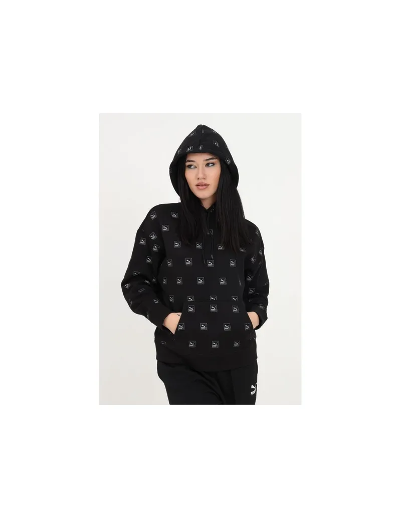 Puma Brand Love Γυναικείο Φούτερ με Κουκούλα Μαύρο 535706-01