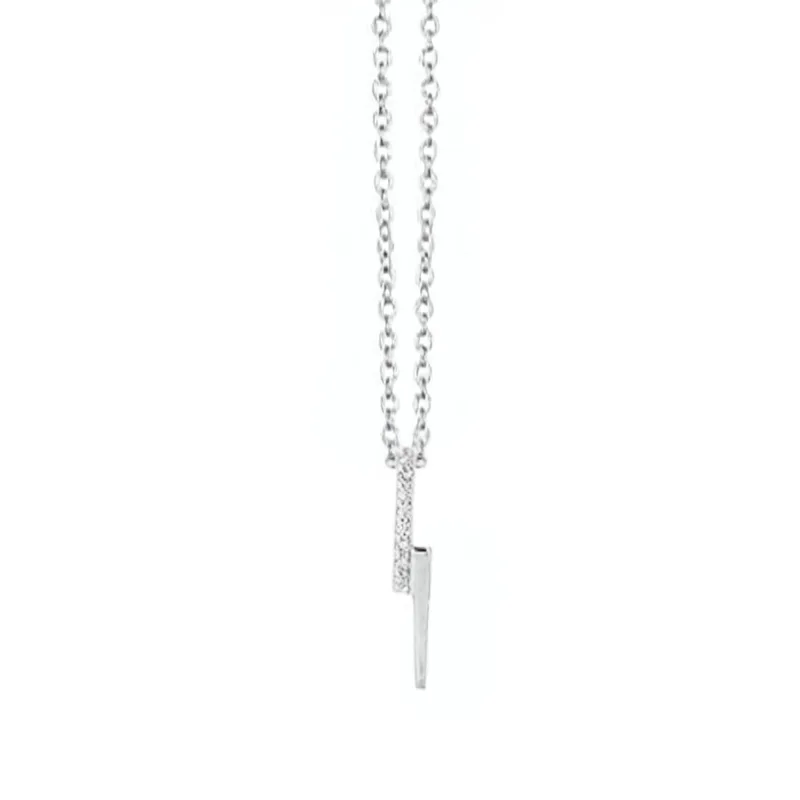 Κολιέ Ασήμι Κεραυνός με zircon 42-45cm Prince 613-1