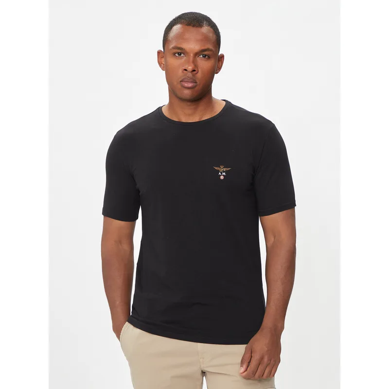 Aeronautica Militare T-Shirt AM1UTI001 Μαύρο Regular Fit