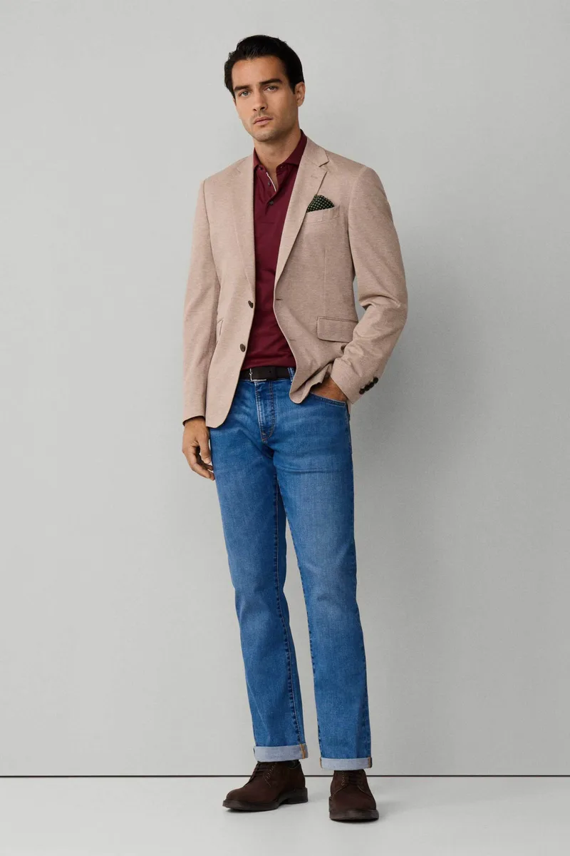 Hackett ανδρικό τζιν παντελόνι πεντάτσεπο Slim Fit - HM212709R Denim Blue