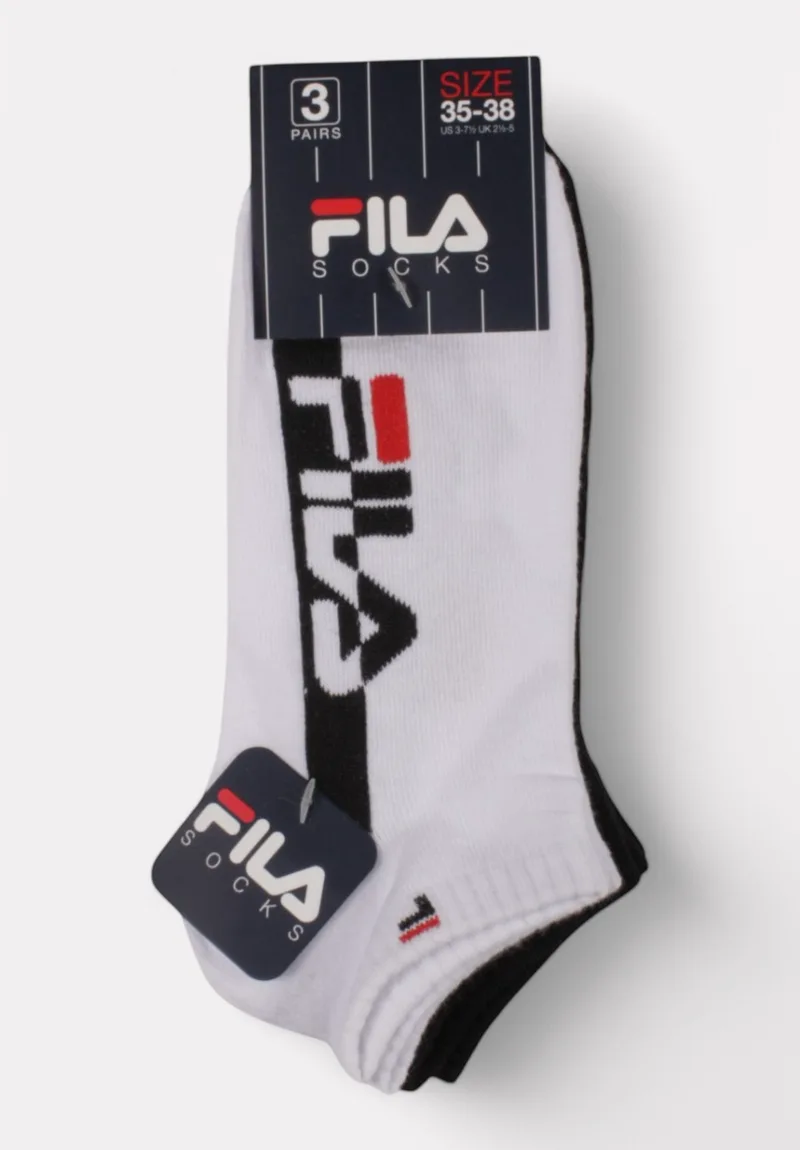FILA Παιδικές Κάλτσες – Logo Σχέδιο σε Άσπρο/Μπλέ F1423-125-Πολύχρωμο
