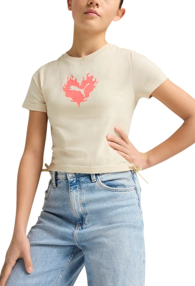Μπλούζα Κοντομάνικη Puma Flaming Love Knotted Tee 685108-87 Κορίτσι