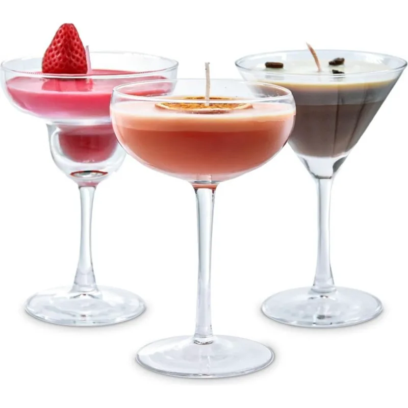 Σετ 3 Αρωματικά Κεριά MikaMax Cocktail Candle Set σε Σχήμα Κοκτέιλ Pornstar Martini / Espresso Martini / Daiquiri (8721154050445)