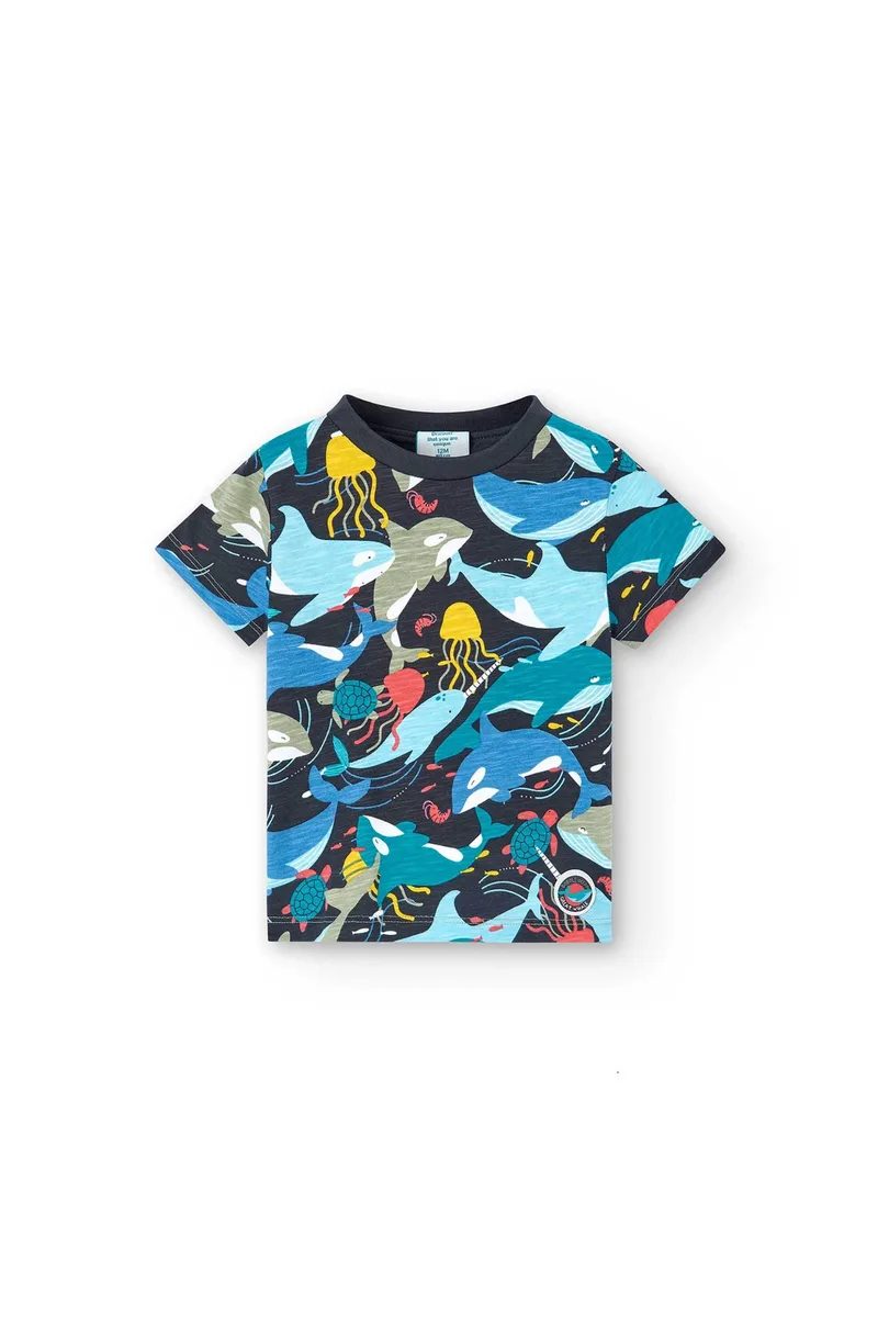 Boboli παιδικό T-Shirt με print sea animals - 318046 Πολύχρωμο