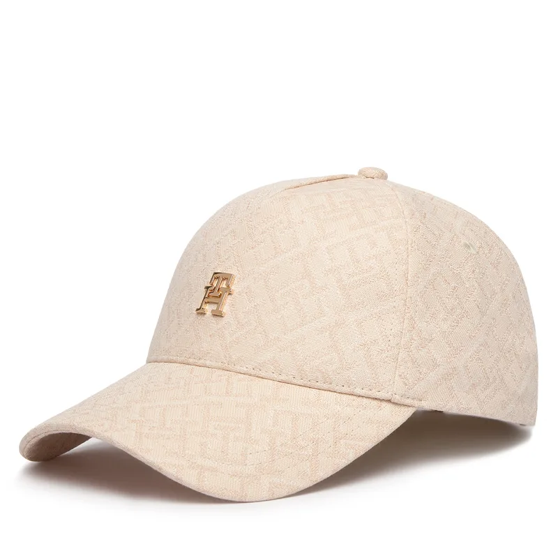 Καπέλο Jockey Tommy Hilfiger Monogram Jacq Cap AW0AW18331 Μπεζ