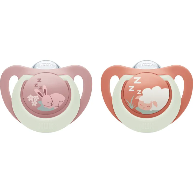 NUK First Choice Night 0-6m πιπίλα Bunny/Sheep 2 εκ