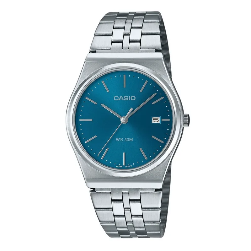 CASIO Silver Stainless Steel Bracelet MTP-B145D-2A2VEF