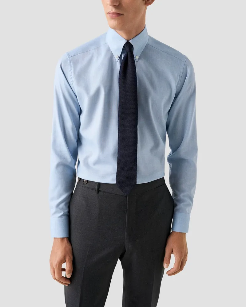 Eton Ανδρικό Πουκάμισο Solid Signature Oxford Slim Fit σε Γαλάζιο