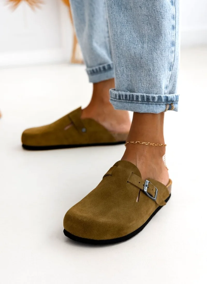 Plakton Σουέντ Ανατομικά Clogs - 181539 - Λαδί