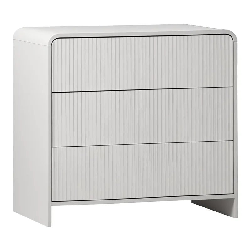 Συρταριέρα Zeplen pakoworld MDF σε λευκή απόχρωση 80x40x75εκ - PAKO WORLD - 260-000030