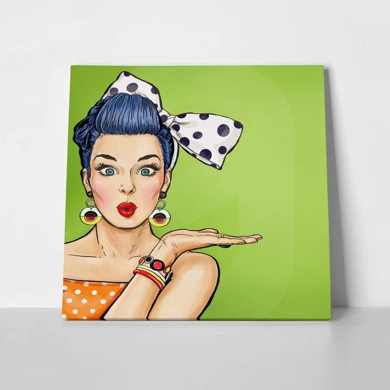 Πίνακας σε καμβά SURPRISED WOMAN POP ART
