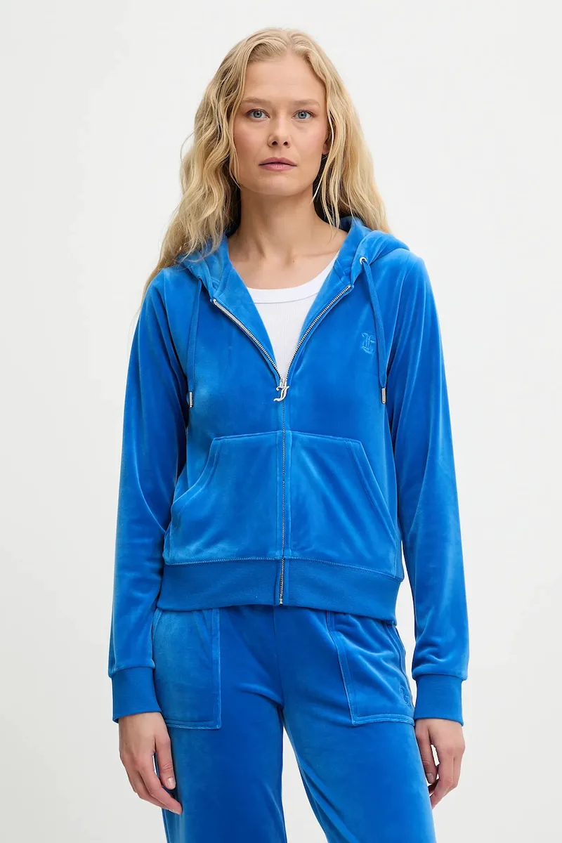 Juicy Couture Μπλούζα με κουκούλα και κουμπιά Γυναικεία βαμβακερή ROBERTSON CLASS