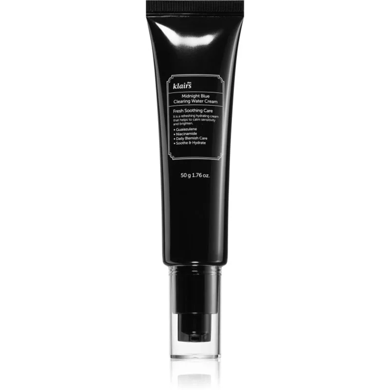 Klairs Midnight Blue Clearing Water Cream ελαφριά ενυδατική κρέμα για λαμπρότητα και λείανση επιδερμίδας 50 γρ