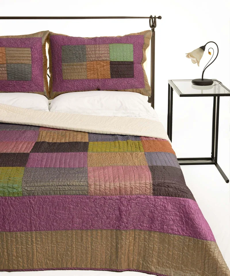 Σετ Κουβερλί Υπέρδιπλο Silk Fashion 6153 Μώβ 220x240