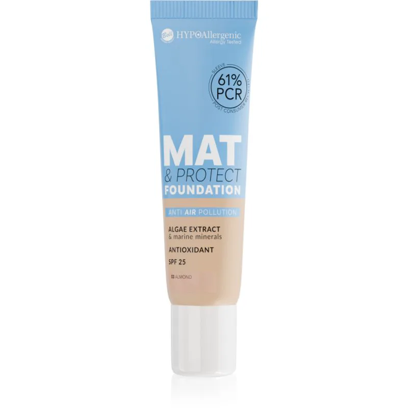 Bell Hypoallergenic Mat & Protect μακράς διαρκείας ματ μεικ απ SPF 25 απόχρωση 03 Almond 30 γρ