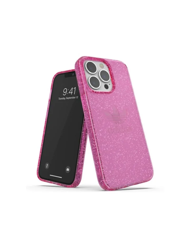 Adidas OR Protective Clear Case Glitter for iPhone 13 Pro iPhone 13 Ροζ