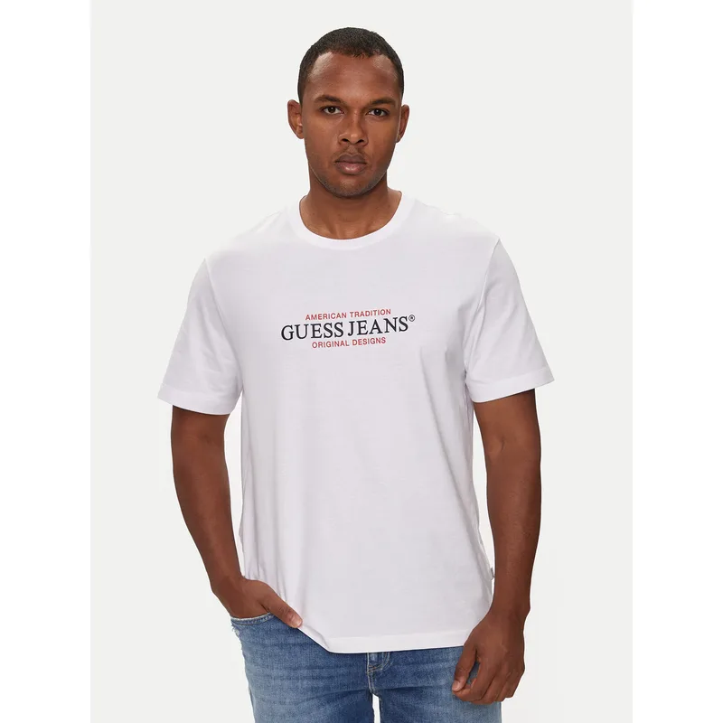 Guess Jeans T-Shirt M4YI42 K8FQ4 Λευκό Regular Fit
