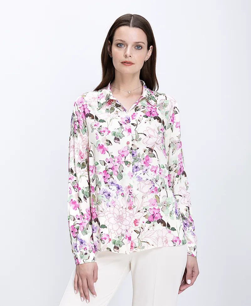 Γυναικείο Πουκάμισο Κανονική Γραμμή Με Floral Print