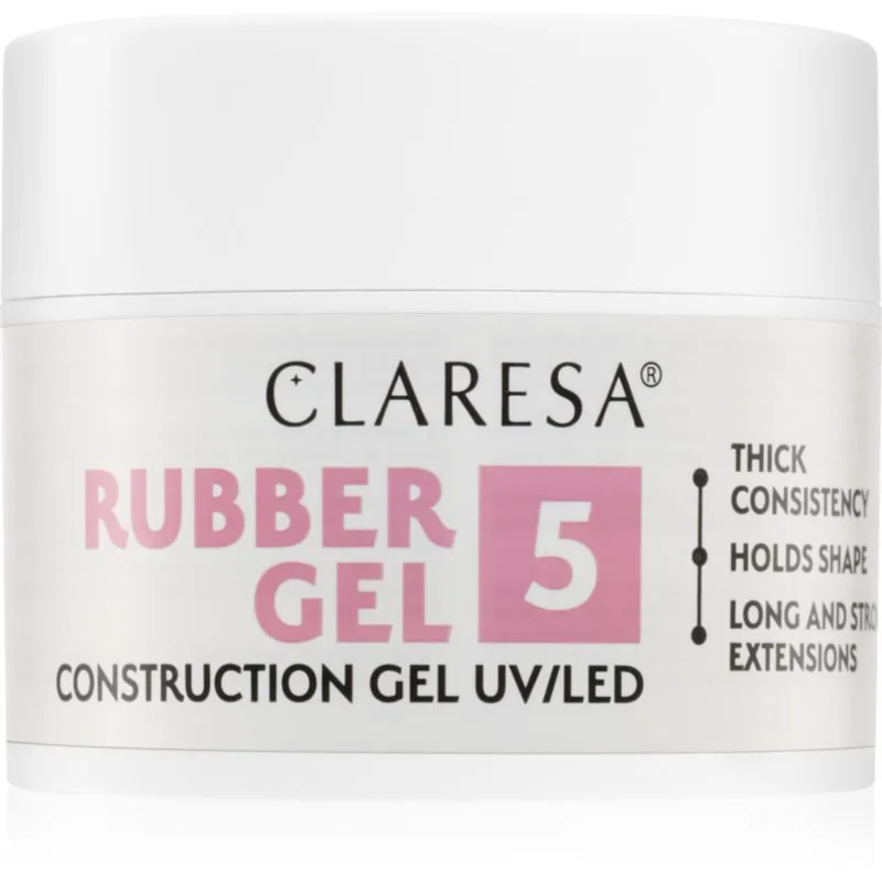 Claresa Rubber Gel Construction Gel UV/LED τζελ βερνίκι για την επιμήκυνση των νυχιών απόχρωση 05 45 γρ