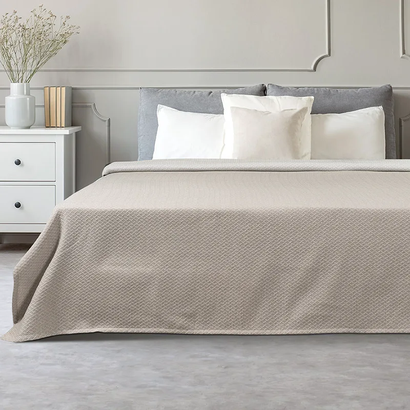 Κουβέρτα Πικέ Μονή 170x270 Beauty Home 11172 Stripe Μπεζ 170x270