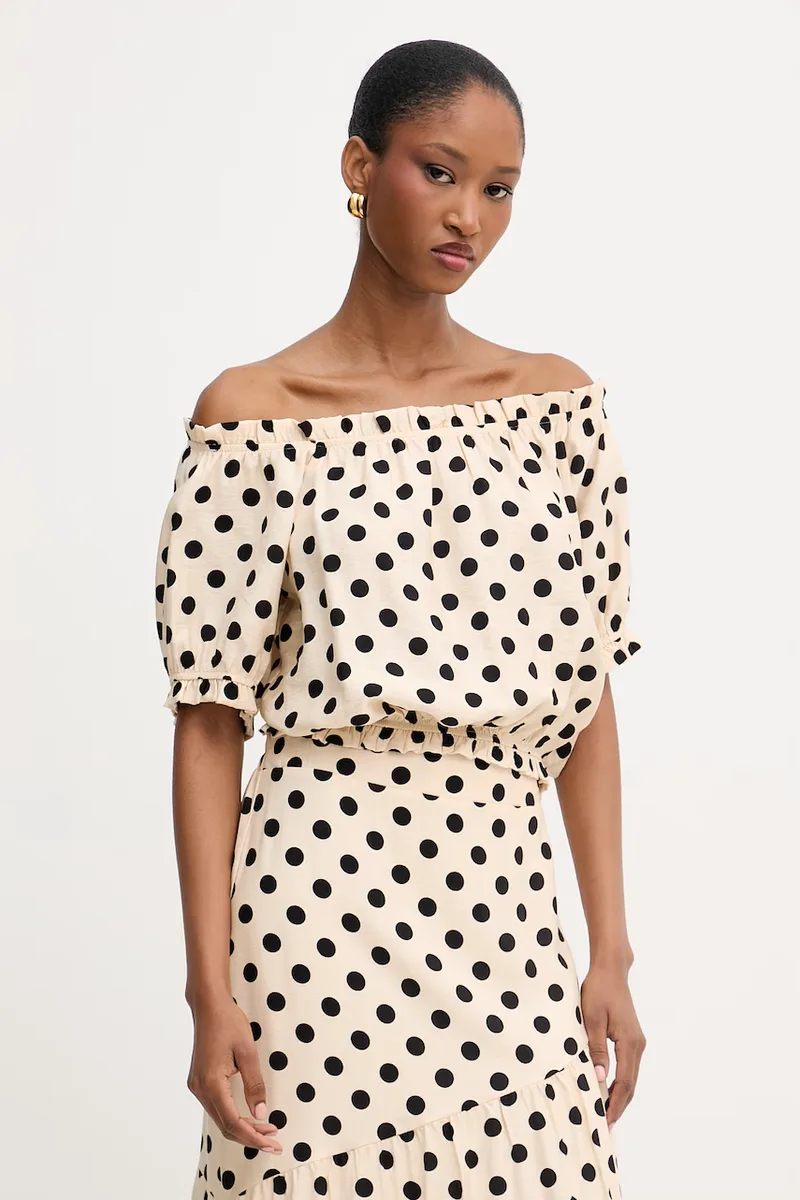 Morgan μπλούζα off shoulder γυναικεία με βισκόζη
