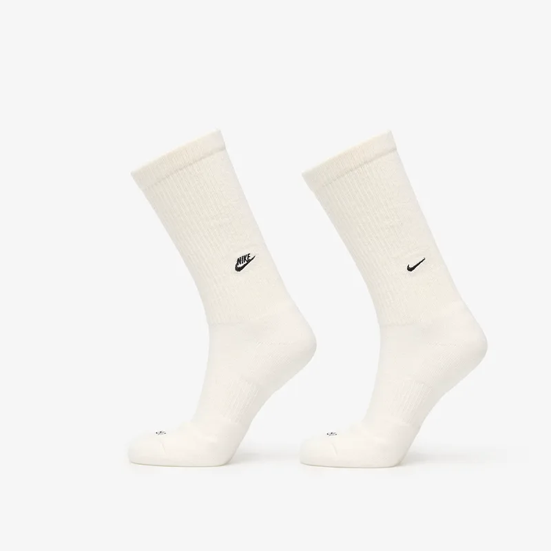 Nike Everyday Cushioned Crew Socks 2-Pack Sail/ Black M
