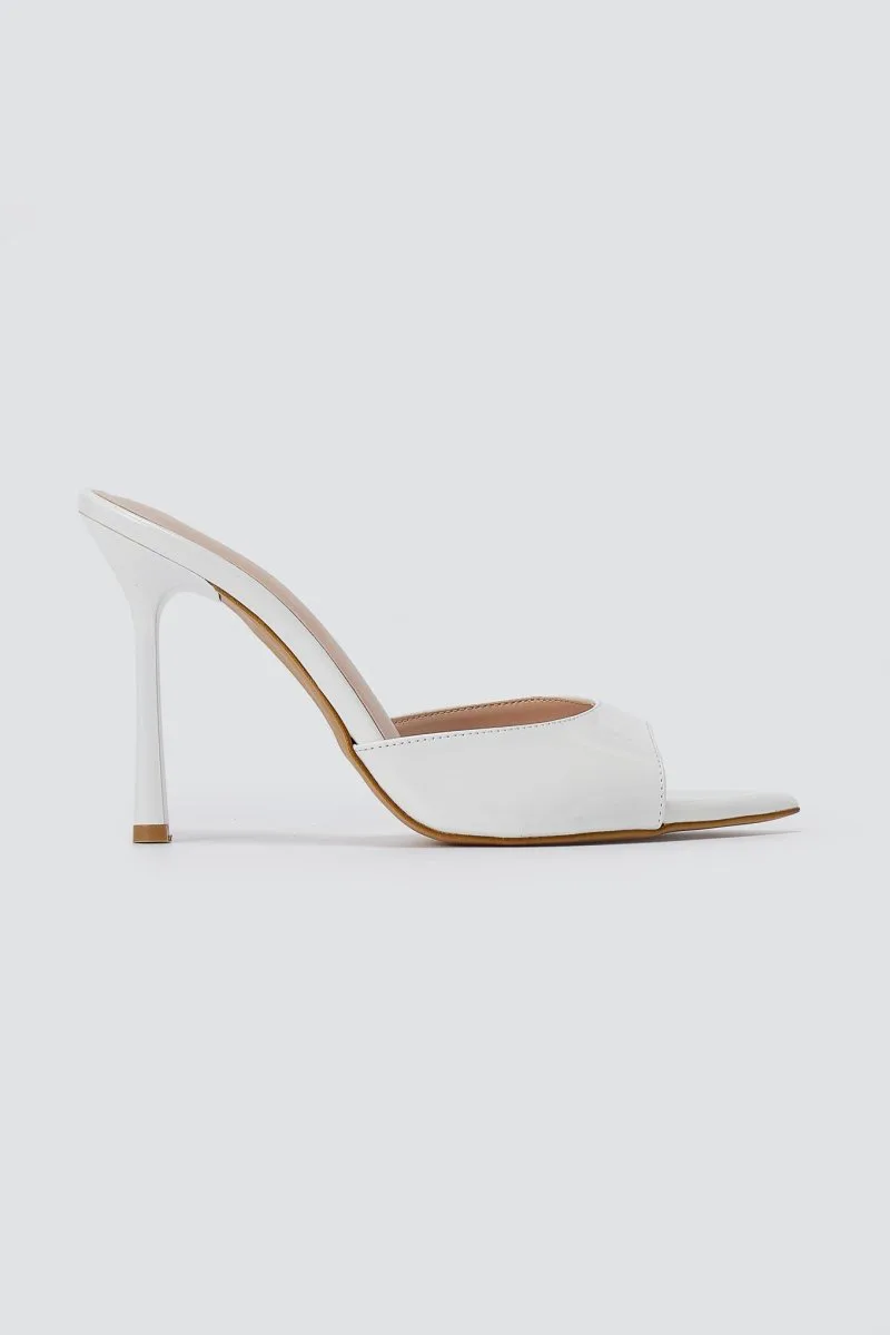 TFP Stiletto Mules - 907 - White Patent