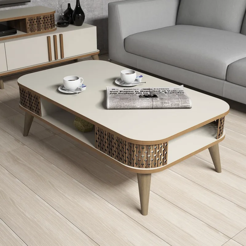 Τραπέζι Σαλονιού Eylul - Cream 845Hct2830 (105x34,6x60)