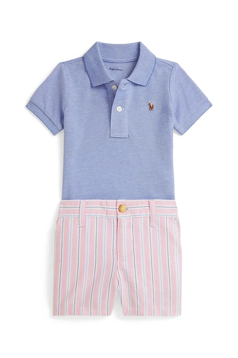Βρεφικό βαμβακερό σετ Polo Ralph Lauren