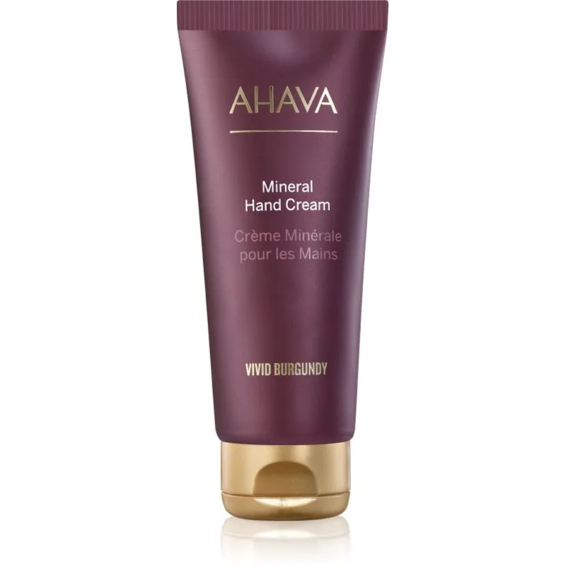 AHAVA Vivid Burgundy ενυδατική κρέμα για τα χέρια με μεταλλικά στοιχεία απο τη Νεκρά θάλασσα 100 ml