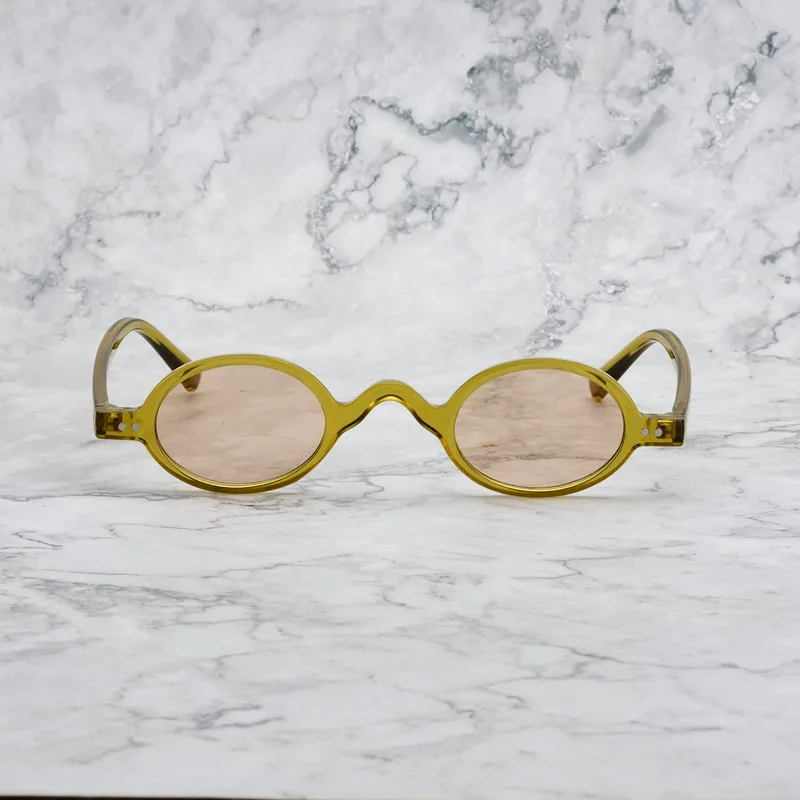 LIAM Tinted Sunglasses | Olive | Light Brown Shades | Explicit Poets Sunglasses