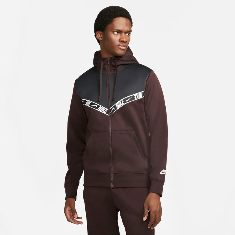 NIKE SPORTSWEAR FULL-ZIP HOODIE ΚΑΦΕ
