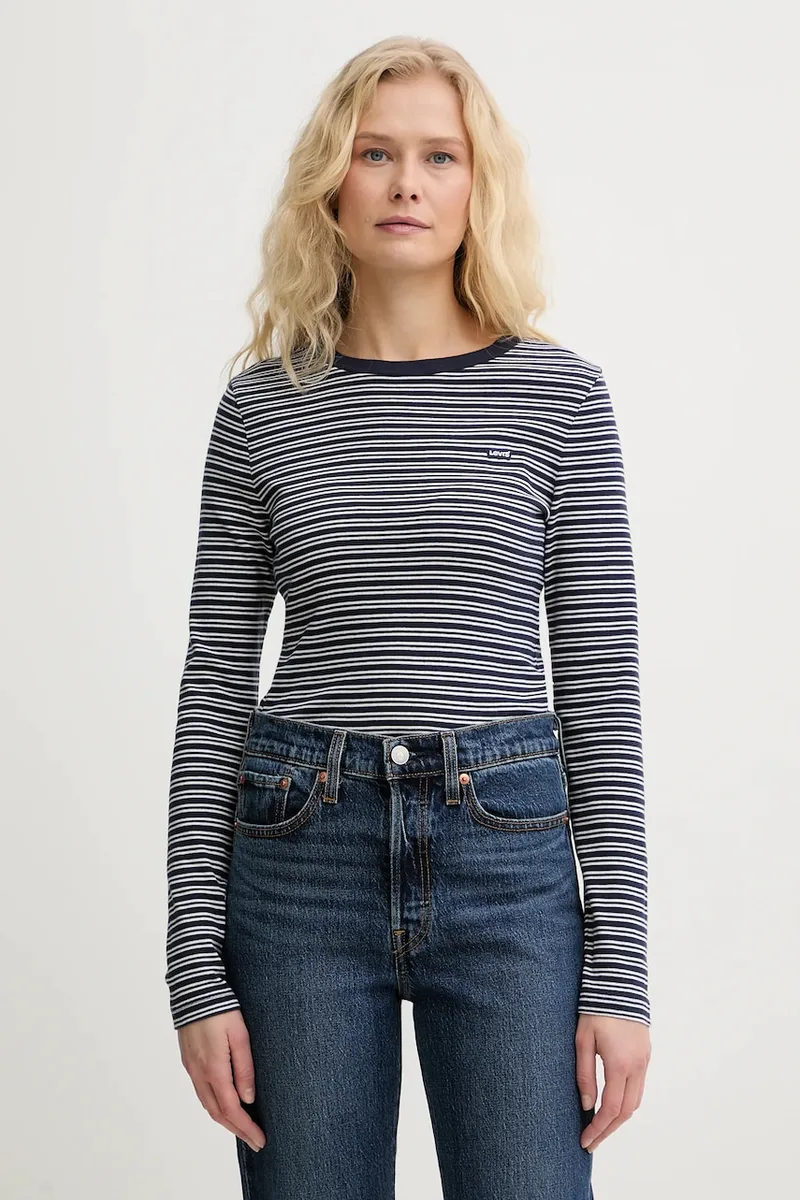 Βαμβακερή μπλούζα με μακριά μανίκια Levi's ESSENTIAL HM