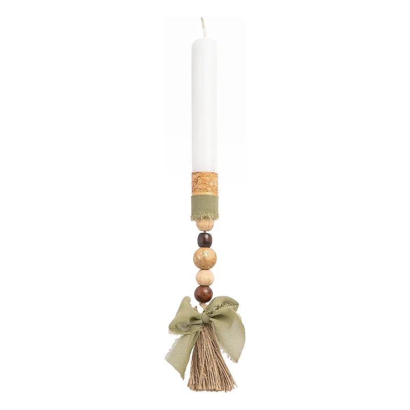 Beauty Home ΛΑΜΠΑΔΑ ΛΕΥΚΗ 25cm ΚΡΕΜΑΣΤΟ ΜΕ ΧΑΝΤΡΕΣ ΜΕ ΦΙΟΓΚΟ ΛΑΔΙ