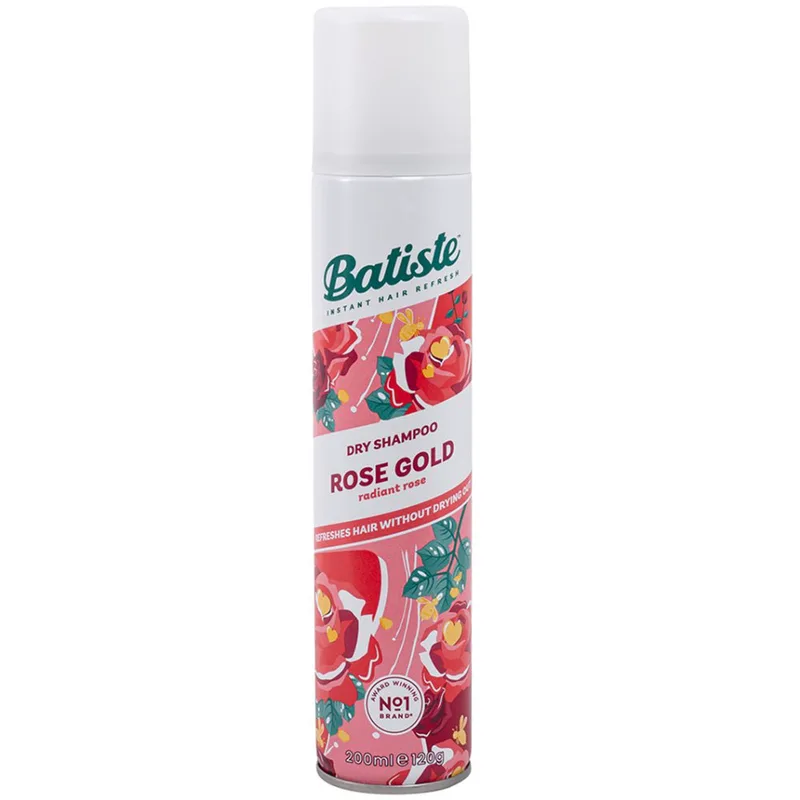 Batiste Rose Χρυσό Dry Shampoo Hair Ξηρό Σαμπουάν με Νότες από Άρωμα Τριαντάφυλλο 200ml